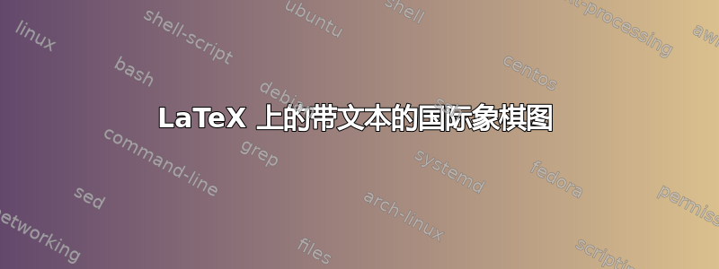 LaTeX 上的带文本的国际象棋图