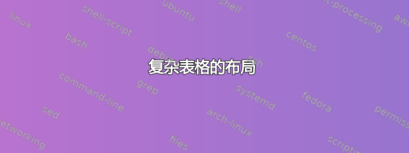 复杂表格的布局