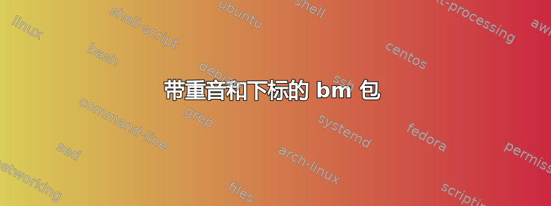 带重音和下标的 bm 包