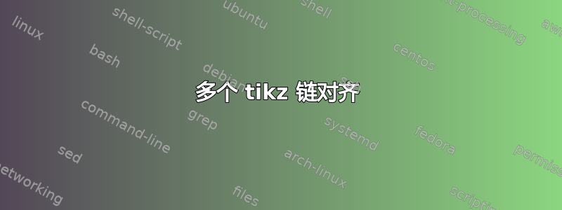 多个 tikz 链对齐