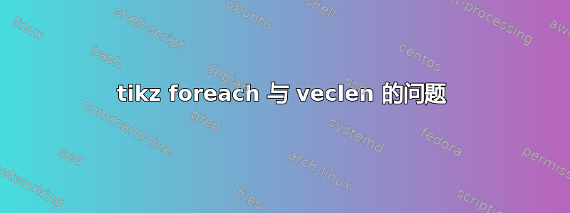 tikz foreach 与 veclen 的问题