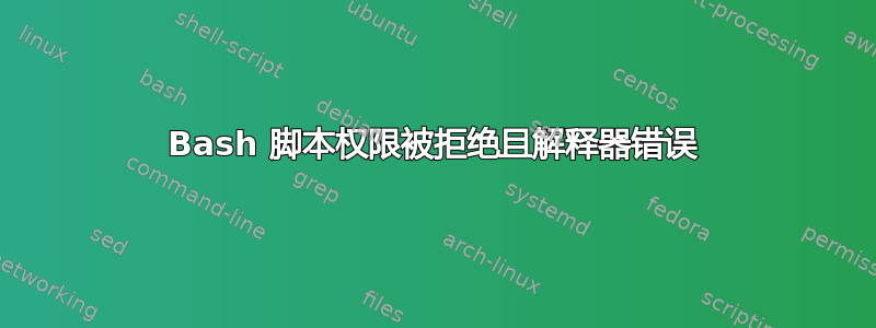 Bash 脚本权限被拒绝且解释器错误