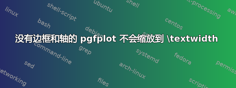 没有边框和轴的 pgfplot 不会缩放到 \textwidth