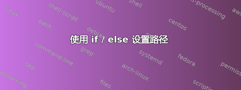 使用 if / else 设置路径