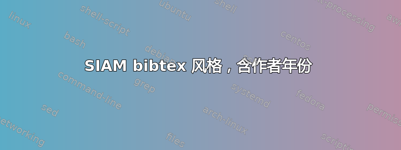 SIAM bibtex 风格，含作者年份