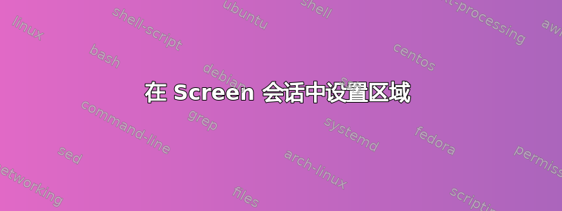 在 Screen 会话中设置区域