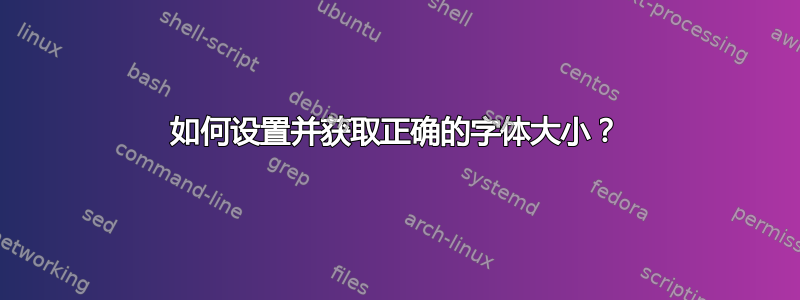 如何设置并获取正确的字体大小？