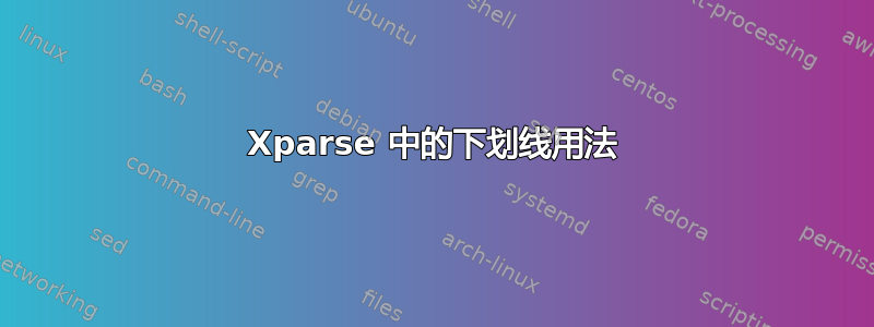 Xparse 中的下划线用法