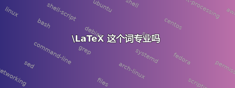 \LaTeX 这个词专业吗