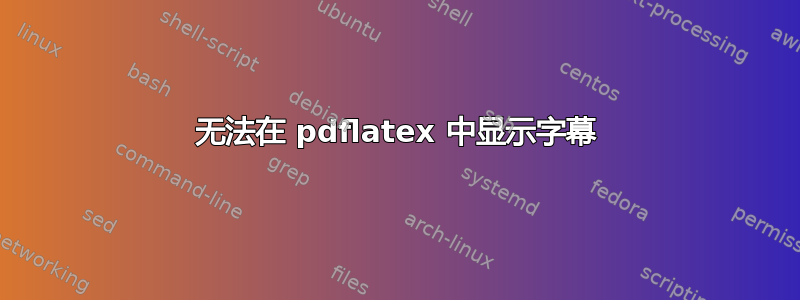 无法在 pdflatex 中显示字幕