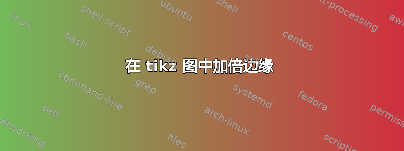 在 tikz 图中加倍边缘