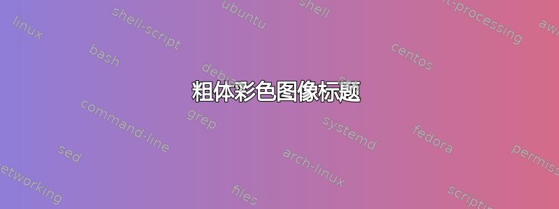 粗体彩色图像标题