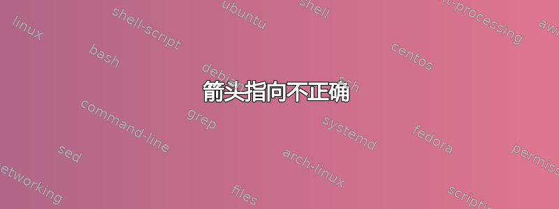 箭头指向不正确