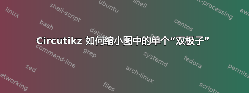 Circutikz 如何缩小图中的单个“双极子”