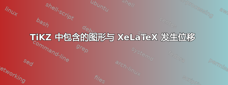 TiKZ 中包含的图形与 XeLaTeX 发生位移