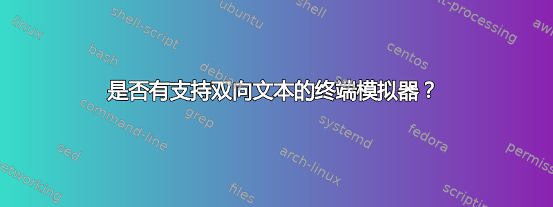 是否有支持双向文本的终端模拟器？