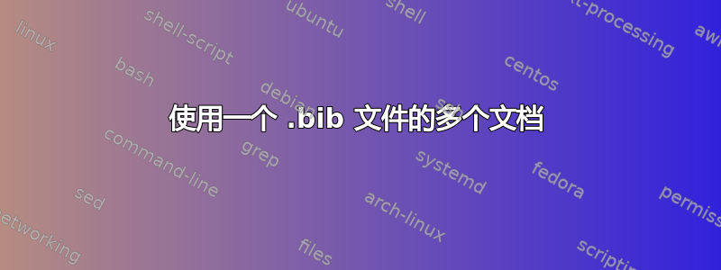 使用一个 .bib 文件的多个文档