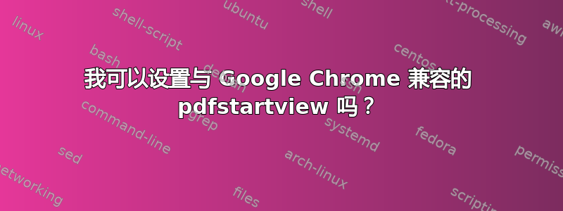 我可以设置与 Google Chrome 兼容的 pdfstartview 吗？