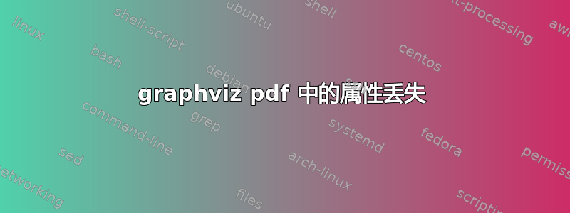 graphviz pdf 中的属性丢失