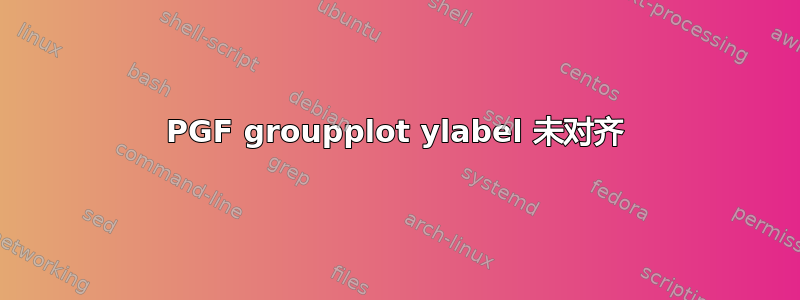 PGF groupplot ylabel 未对齐