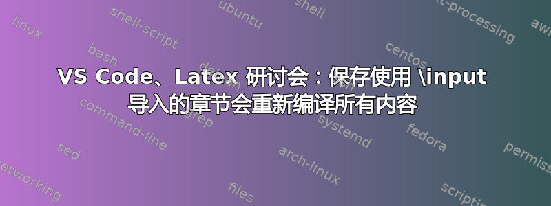 VS Code、Latex 研讨会：保存使用 \input 导入的章节会重新编译所有内容