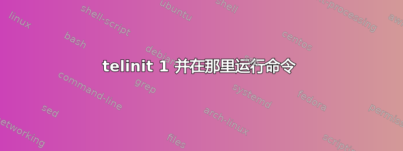 telinit 1 并在那里运行命令