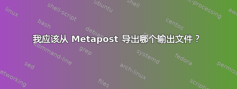 我应该从 Metapost 导出哪个输出文件？