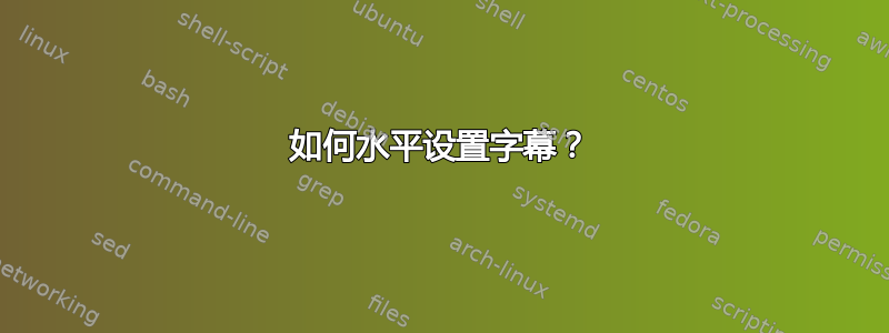 如何水平设置字幕？