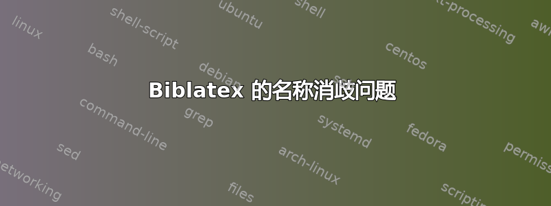 Biblatex 的名称消歧问题