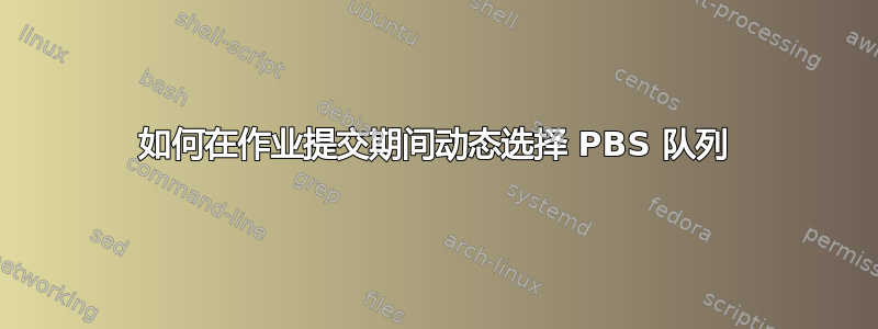 如何在作业提交期间动态选择 PBS 队列