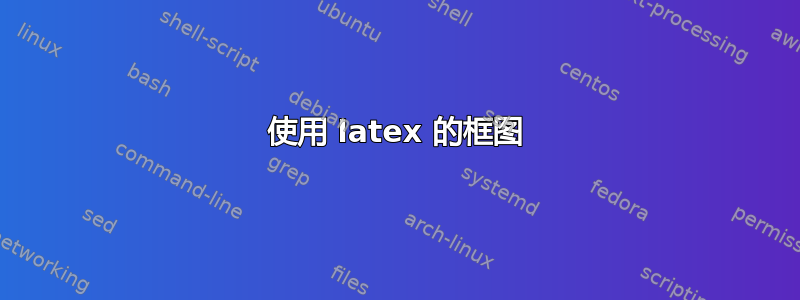 使用 latex 的框图