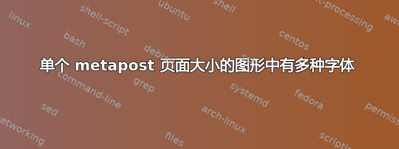 单个 metapost 页面大小的图形中有多种字体