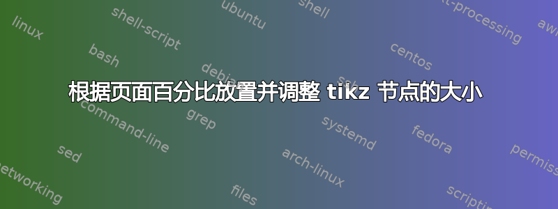 根据页面百分比放置并调整 tikz 节点的大小