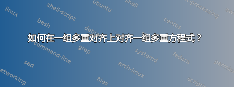 如何在一组多重对齐上对齐一组多重方程式？