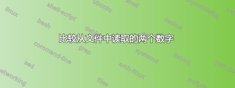 比较从文件中读取的两个数字