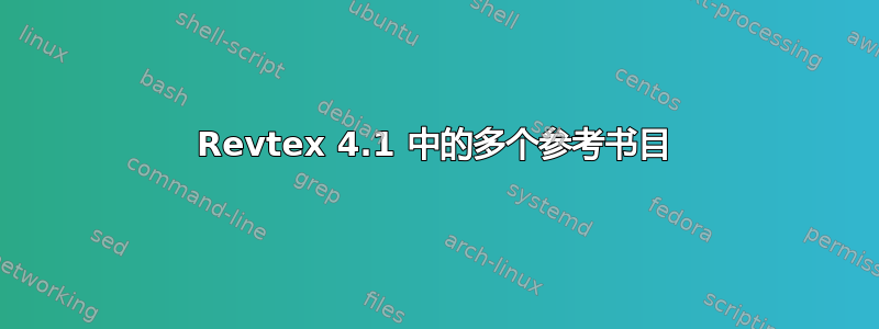 Revtex 4.1 中的多个参考书目