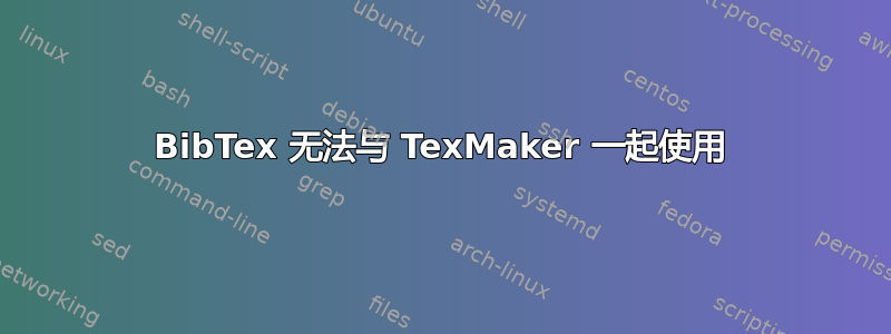 BibTex 无法与 TexMaker 一起使用