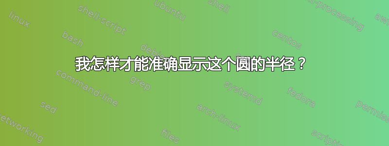 我怎样才能准确显示这个圆的半径？