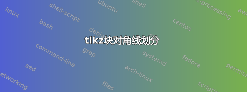 tikz块对角线划分