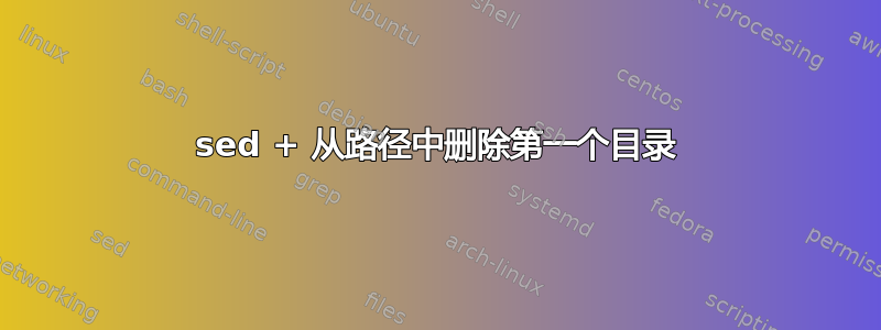 sed + 从路径中删除第一个目录