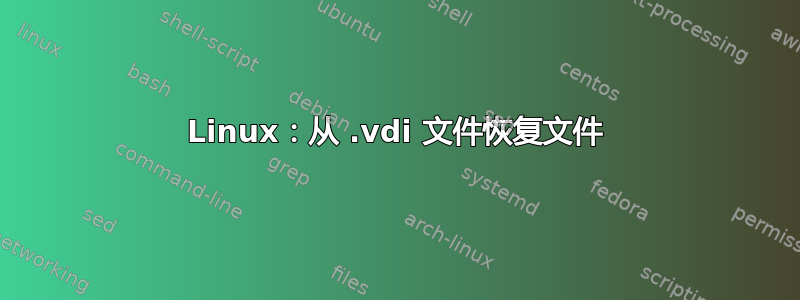 Linux：从 .vdi 文件恢复文件