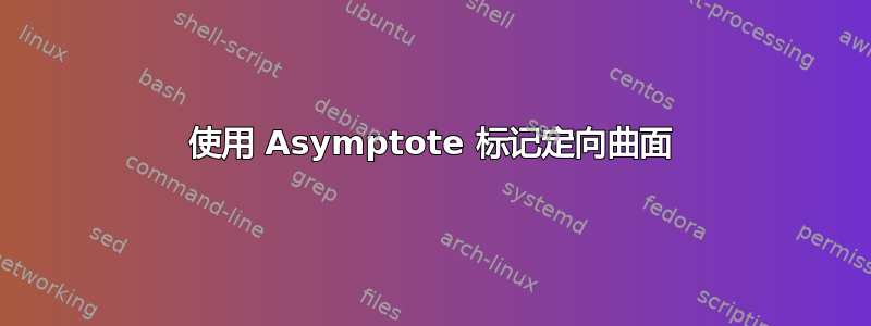 使用 Asymptote 标记定向曲面