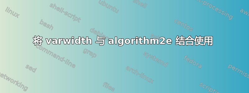 将 varwidth 与 algorithm2e 结合使用