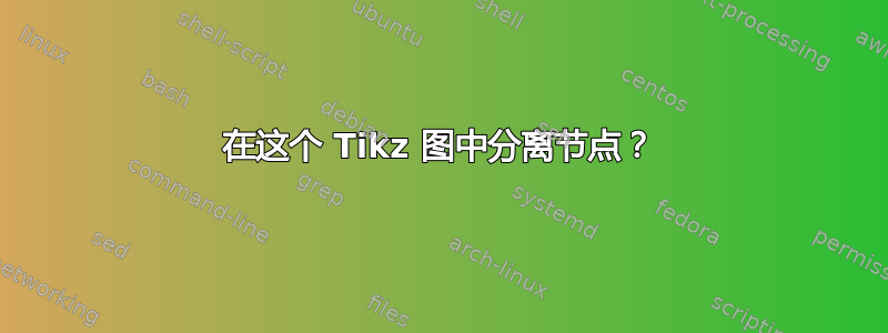 在这个 Tikz 图中分离节点？