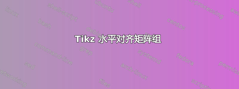 Tikz 水平对齐矩阵组