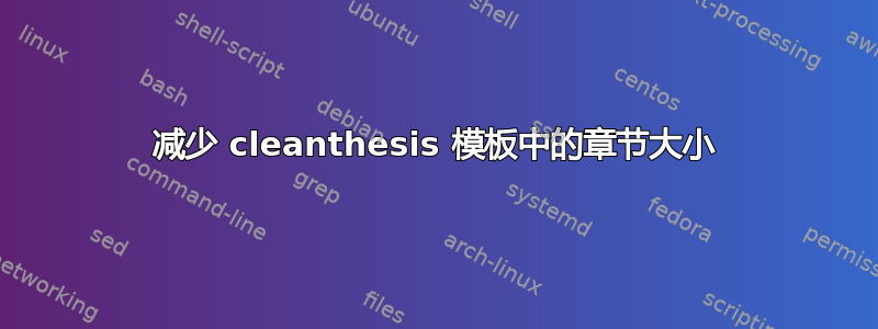 减少 cleanthesis 模板中的章节大小