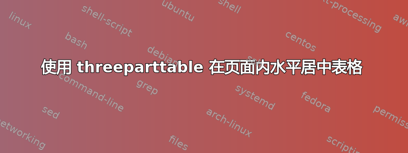 使用 threeparttable 在页面内水平居中表格