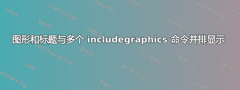 图形和标题与多个 includegraphics 命令并排显示