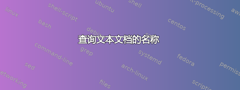 查询文本文档的名称