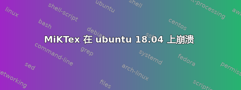 MiKTex 在 ubuntu 18.04 上崩溃